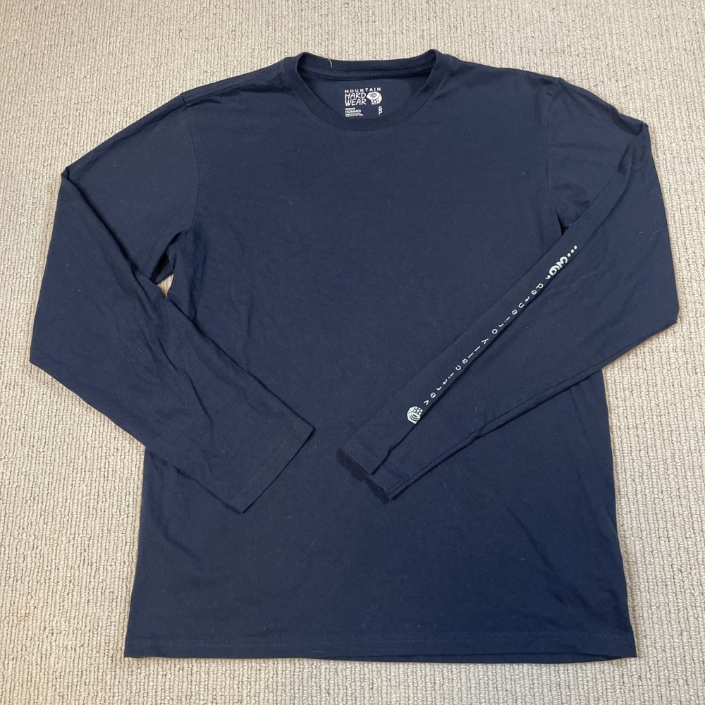 Mountain Hardwear Men's Small Navy Cotton Long Sleeve Crewneck Graphic